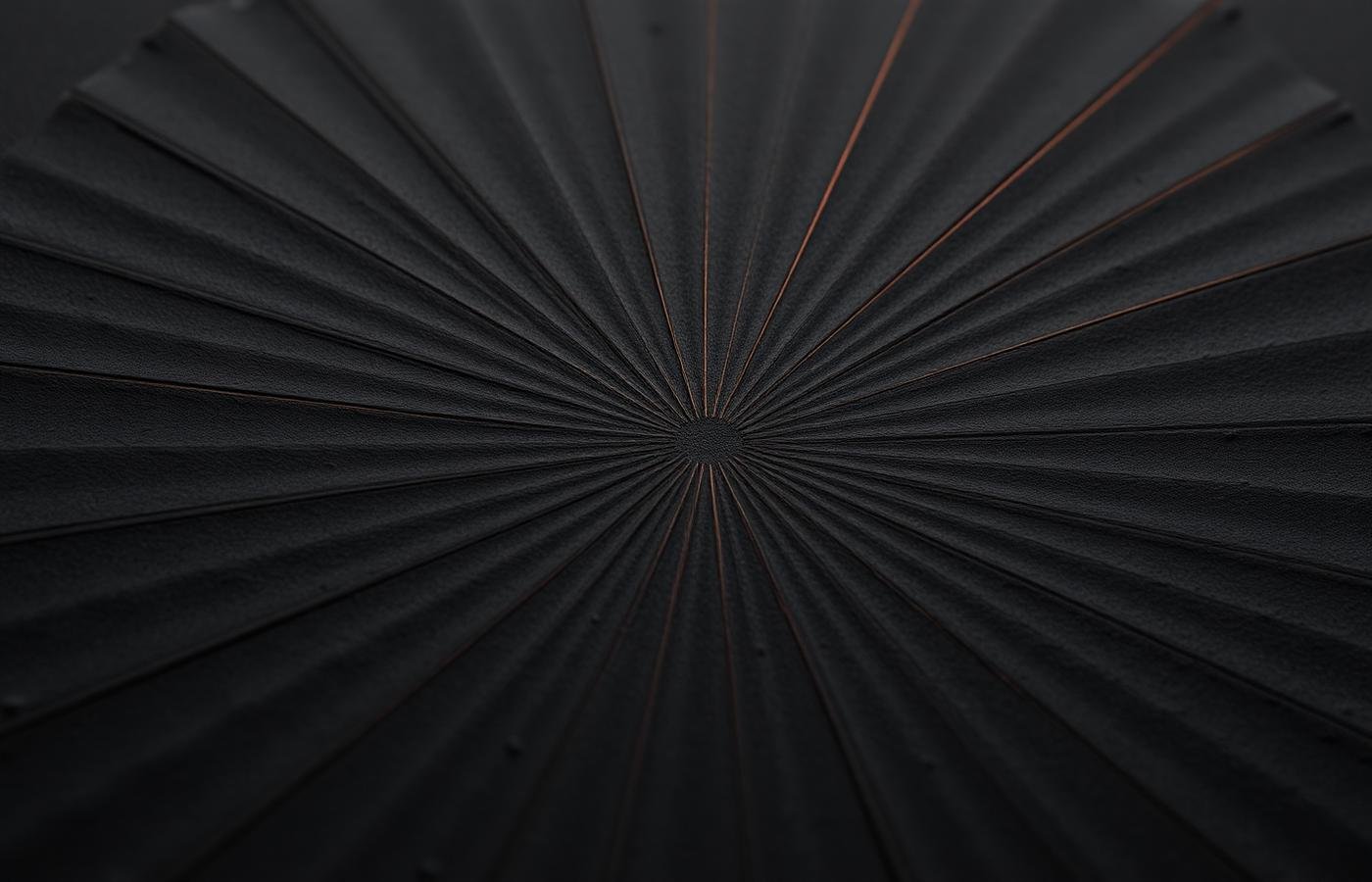 Radial umbrella-inspired texture in matte black